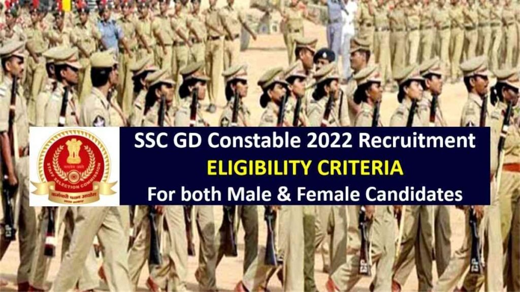 Eligibility Criteria for SSC GD Constable